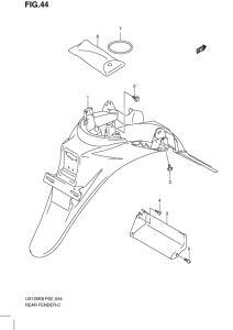 UX125 Заднее крыло