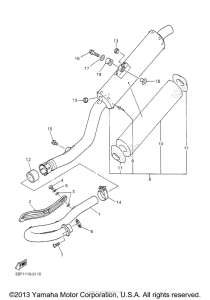 YZ426FP Выхлопная система