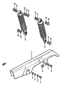 GS550 Chain case-shock absorber