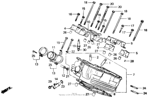 VTR250 Cylinder head (rr.) 88
