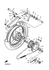 YZF1000R YZF1000RH Rear wheel complete assy