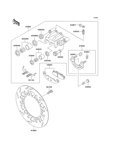 EX250 Передний суппорт