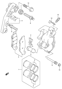 DR-Z400 Передний суппорт