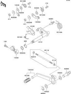 ZX1100 Механизм переключения передач