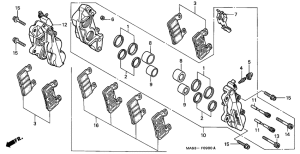 CBR900RR Передний суппорт