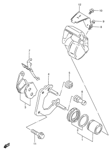 GS125 Передний суппорт