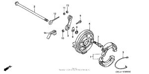 XR50R Задний тормоз