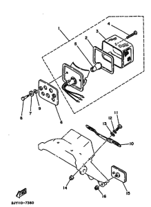 TW200E Taillight unit ass`y