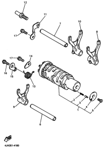 YZF600R YZF600RP Shift cam & fork