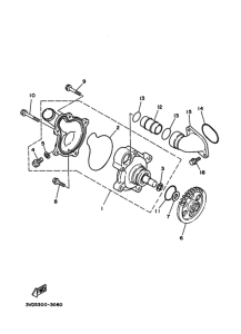 TDM850 Водяная помпа