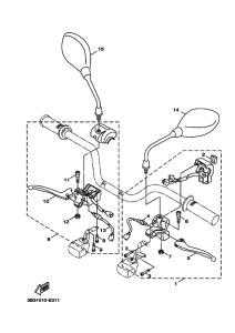 XF50 XF50X Interruptor  manillar&palanc