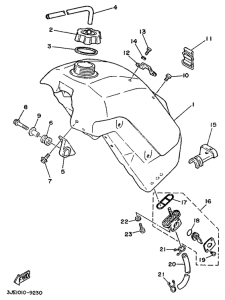 YZ250 Топливный бак