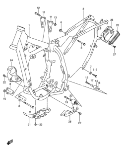 DR-Z400 Frame comp