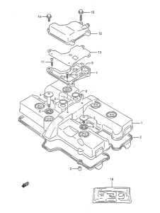 GSF400 Крышка головки цилиндров
