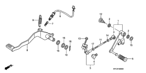 XL125V Brake pedal assy