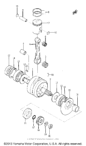 YG1K Коленвал и поршни