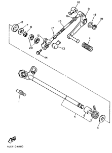 FJ1200 Вал переключения