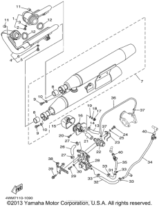 XV1600ANC Выхлопная система