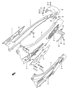 GSX750 Обтекатель задний