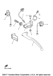 WR450F Рулевые переключатели