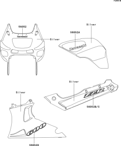 ZX600 Decals(silver)(e13h)