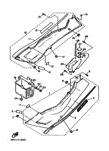 FZR1000 FZR1000U Боковая крышка