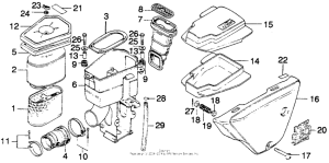 MT250 Air cleaner + side cover