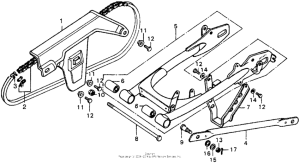 XL100 Swingarm + chain case