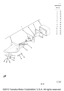 TY250C Задний фонарь