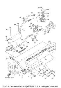 XV1900CU Задний торм цилиндр
