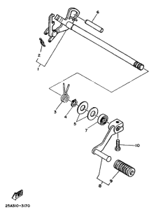 TW125 Вал переключения