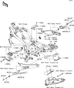 ER650 Рама ,крепежные детали
