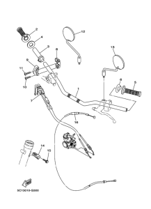 XT250X ｽﾃｱﾘﾝｸﾞﾊﾝﾄﾞﾙ & ｹｰﾌﾞﾙ