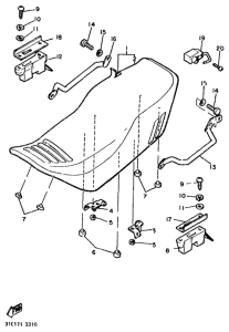 XJ900 Сиденье