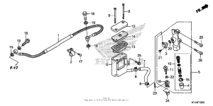 CBR250R Rear brake master cylinder (cbr250r)