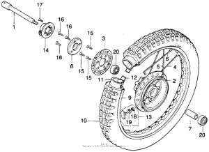 MT250 Переднее колесо