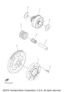 WR250F Муфта стартера