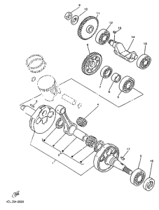 TZR125R Коленчатый вал и поршни
