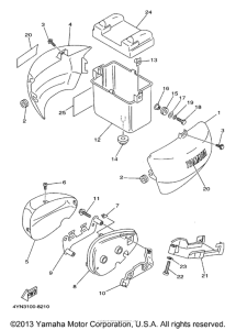 XV535KC Боковые обтекатели