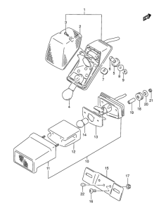 DR250 Задний фонарь