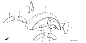 GL1500C Переднее крыло