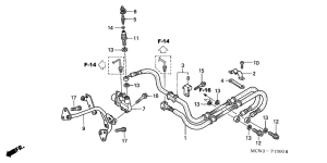 VFR800 Задние тормозные трубки