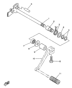 SR250SP Eje cambio. pedal