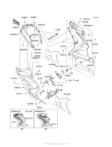 EX250 Cowling Lowers (Jcfa)