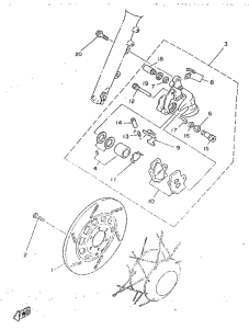 SR250 Front brake. caliper