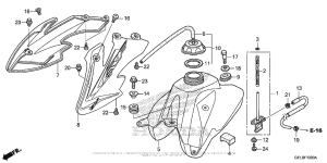 CRF50F Топливный бак