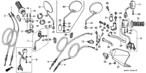 XR250R Handle lever / switch / cable