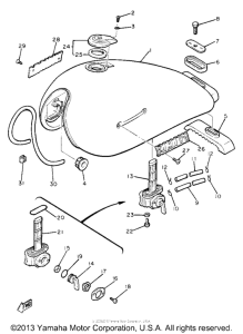 XJ650LH Топливный бак