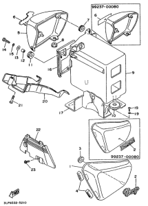 XV1100 Side cover  /  oil tank
