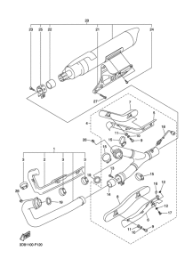 XVS1300A Выхлопная система